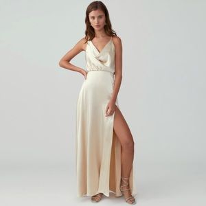 Fame and partners strappy cowl neck dress